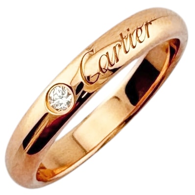 カルティエ Cドゥウエディング リング 指輪 8号 18金 K18ピンクゴールド ダイヤモンド レディース CARTIER 中古