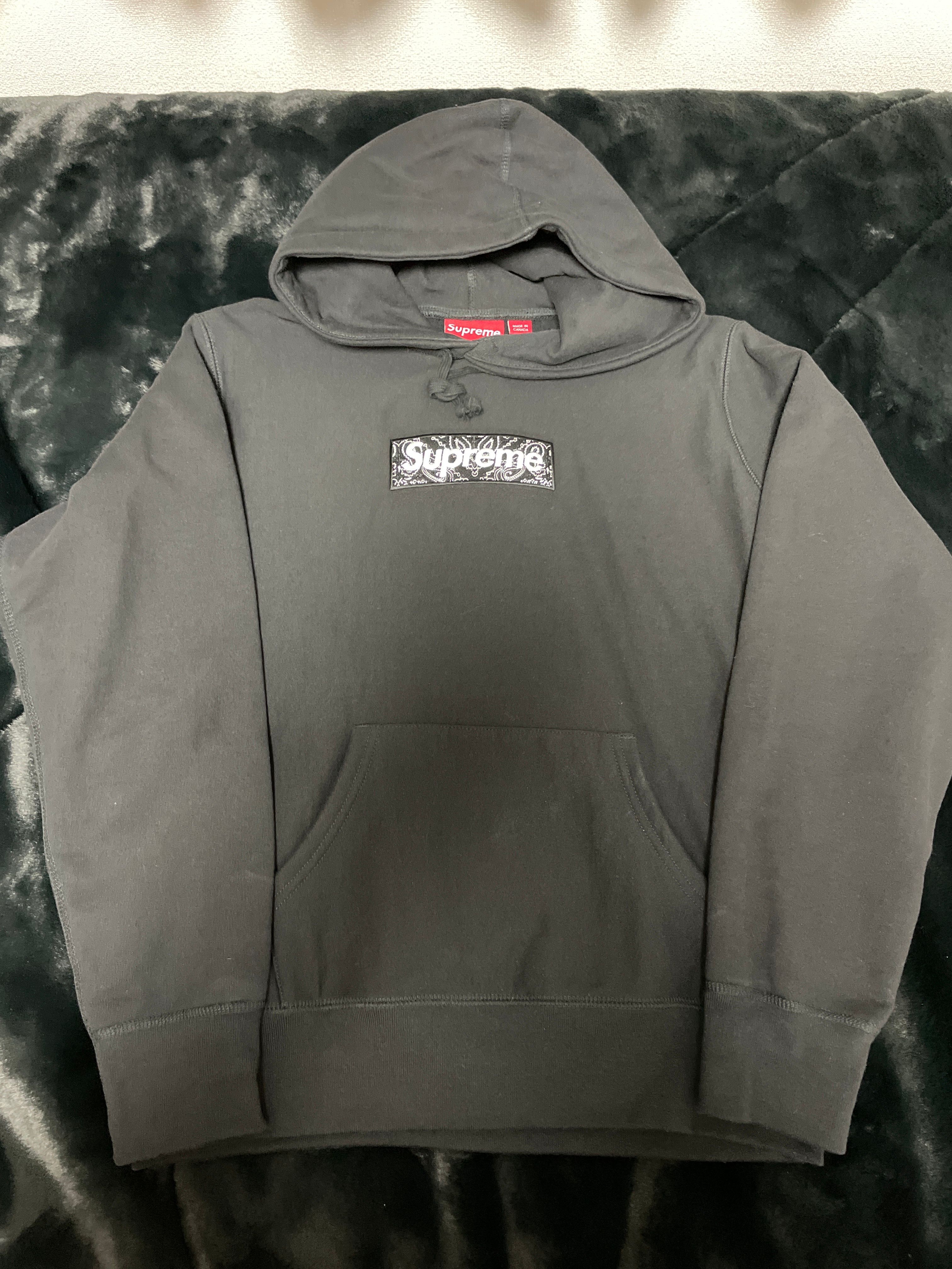 Supreme Bandana Box Logo Hooded Sweatshirt "Black"