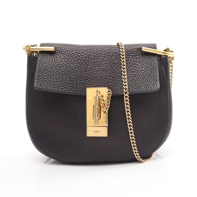 クロエ Chloe Drew ドリュー ショルダーバッグ バッグ レザー レディース ブラック系 【中古】