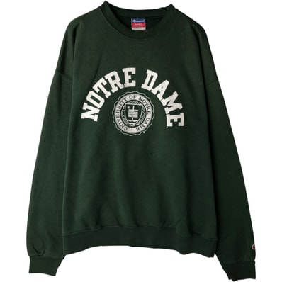 古着 00年代~ チャンピオン Champion REVERSE WEAVE リバースウィーブ NOTRE DAME ノートルダム大学 カレッジスウェットシャツ トレーナー メンズXL相当/eaa633730