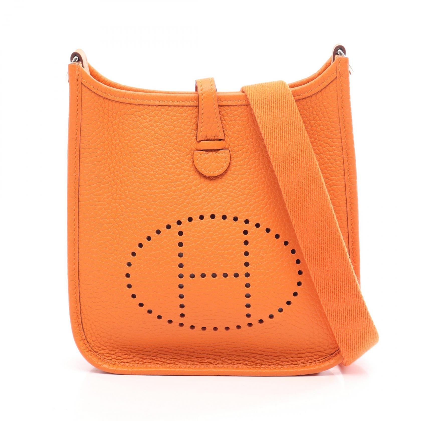 エルメス HERMES エヴリンTPM アマゾン ショルダーバッグ バッグ レザー トリヨンクレマンス トリヨンクレマンス オレンジ レディース オレンジ系 【中古】