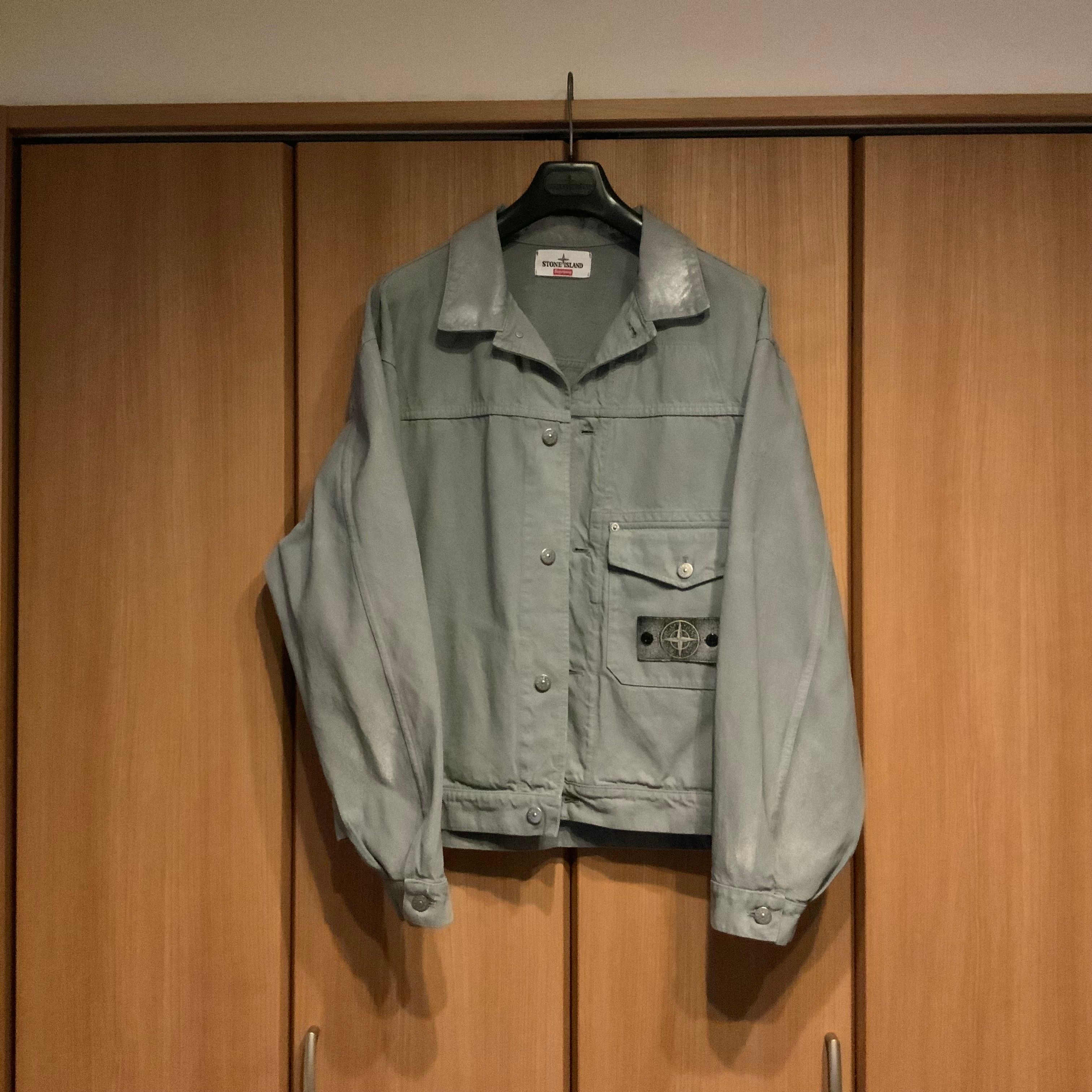 Supreme / Stone Island Denim Trucker Jacket Reflective "Reflective"