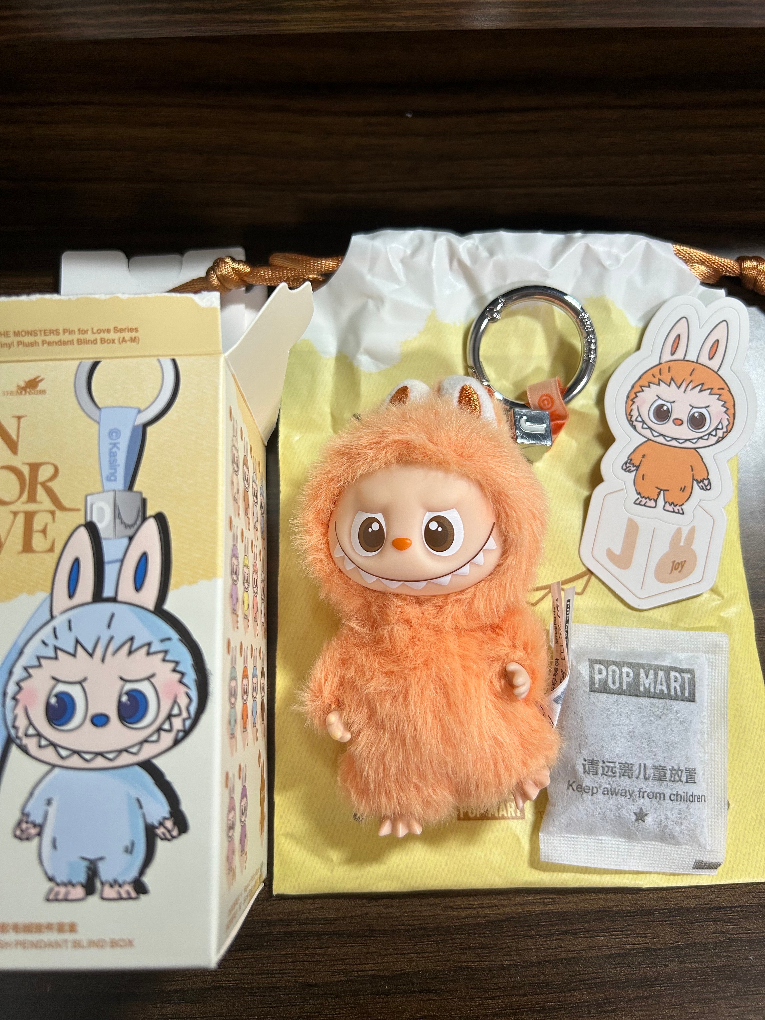 POP MART THE MONSTERS (LABUBU) Pin for Love Series-Vinyl Plush Pendant (A-M) J