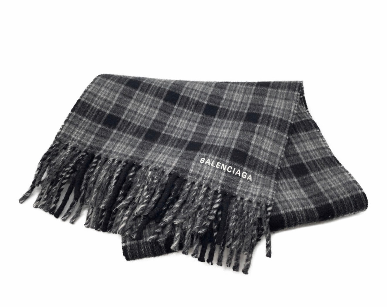 BALENCIAGA Hooded Scarf "Grey"