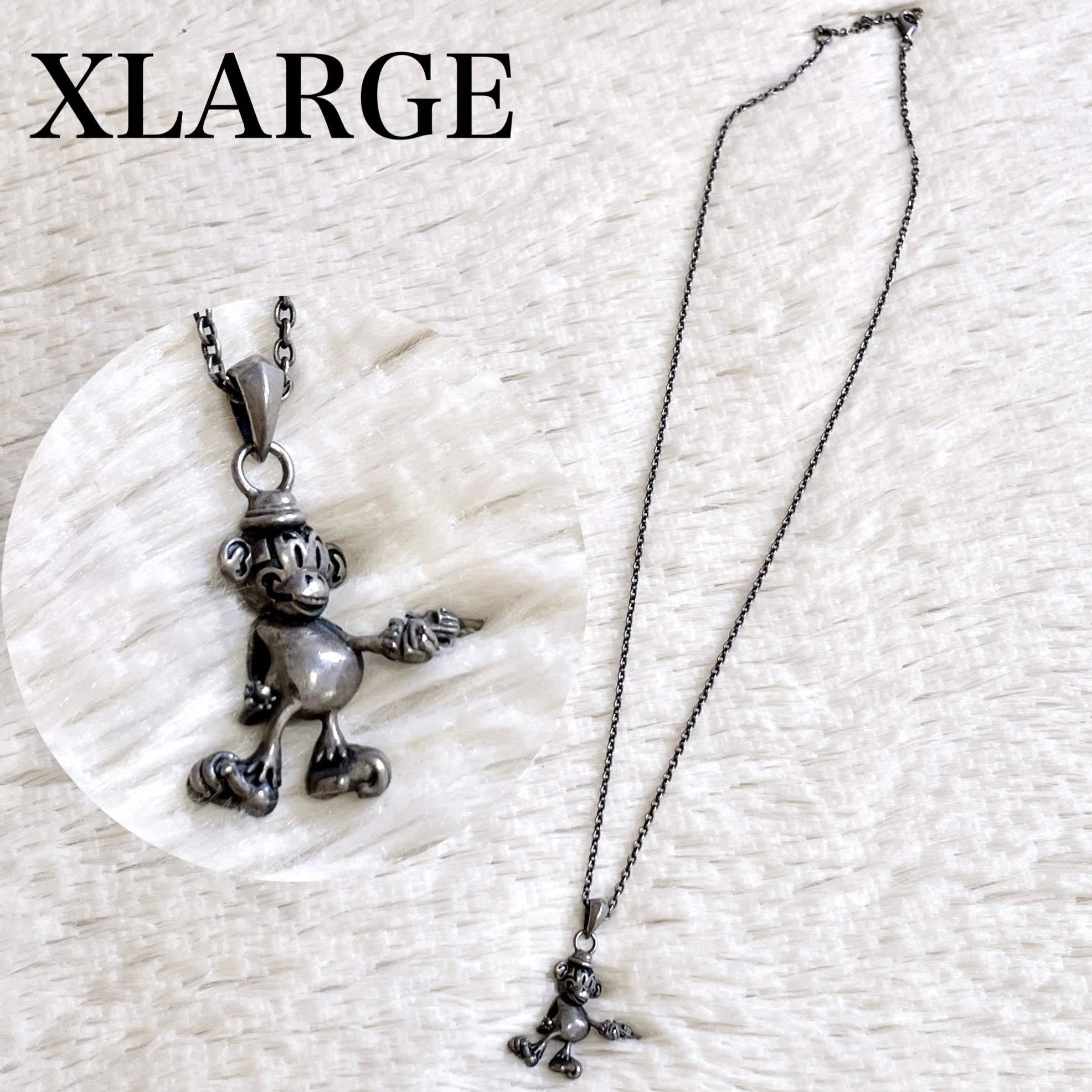 希少 XLARGE エクストララージ SV925 リボルバー ネックレス 銀