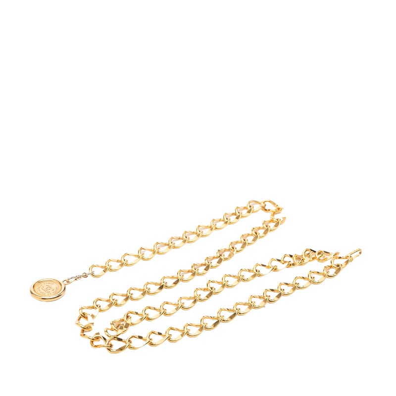 샤넬 코코 마크 31 RUE CAMBON 르 캉봉 체인 벨트 골드 도금 여성 CHANEL [중고]