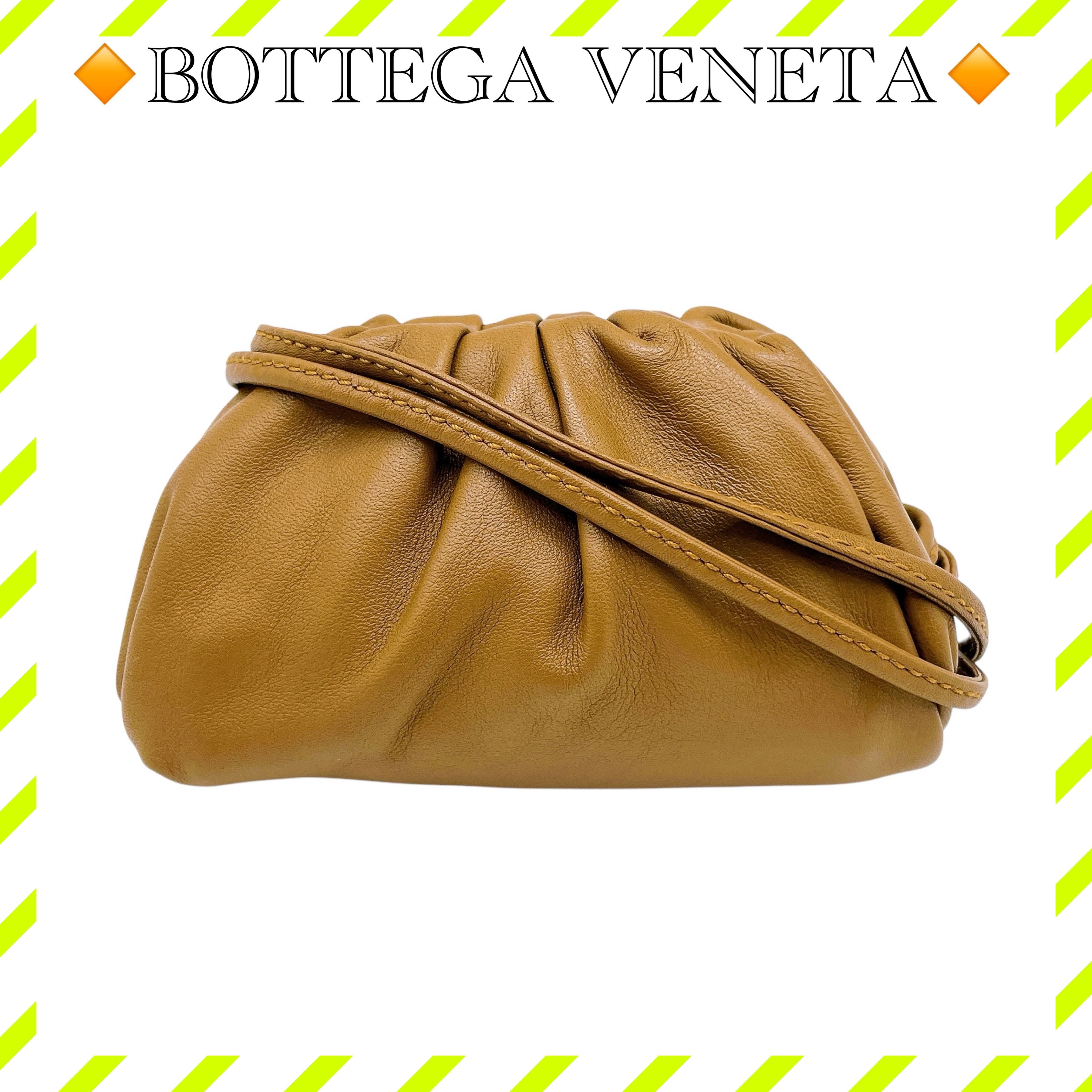 Bottega Veneta The Pouch Shoulder Bag Calfskin Coin Purse "Brown"