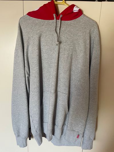 Supreme Contrast Hooded Sweatshirt "Grey"