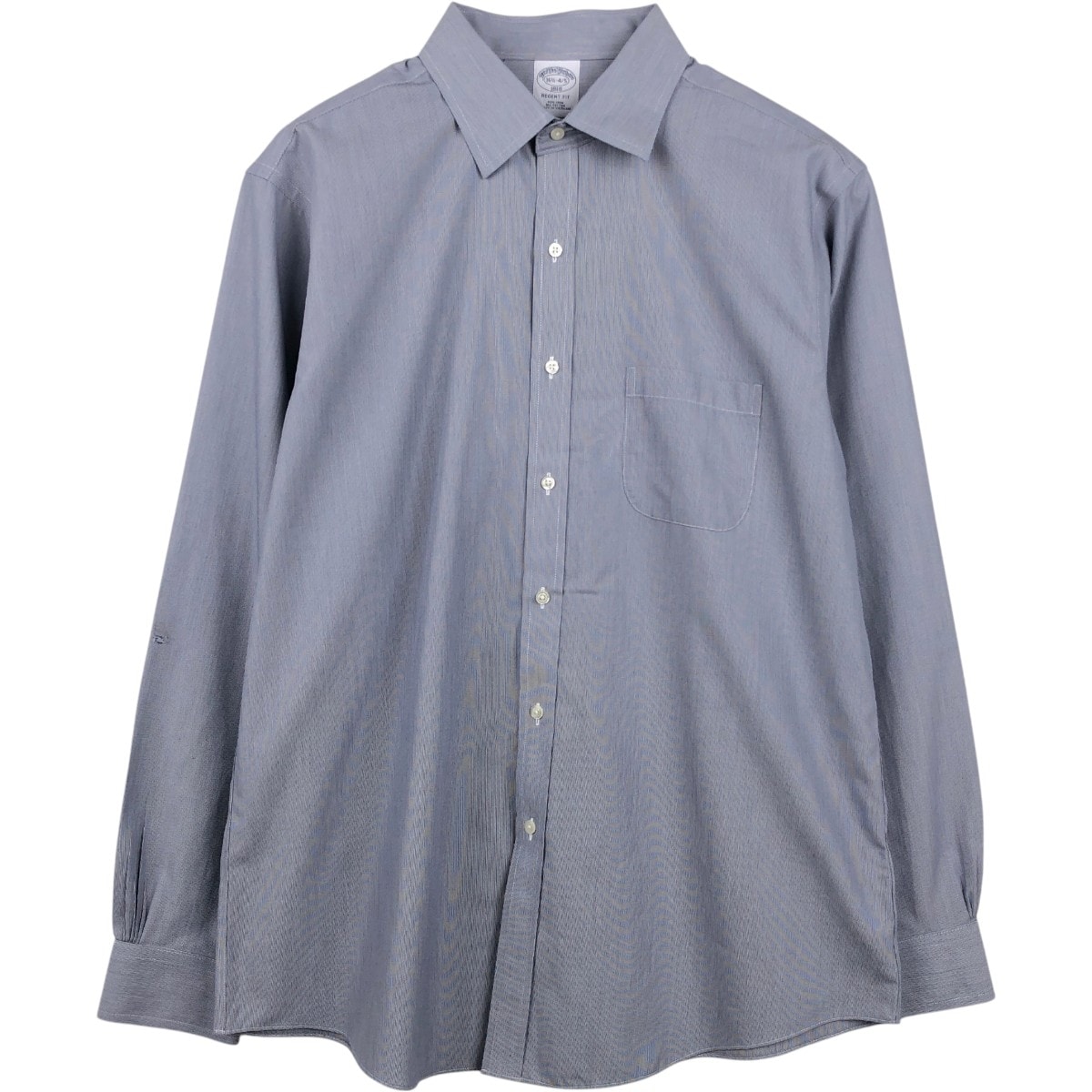 古着 ブルックスブラザーズ Brooks Brothers 1818 REGENT FIT 長袖 コットンストライプシャツ メンズL相当/eaa662862