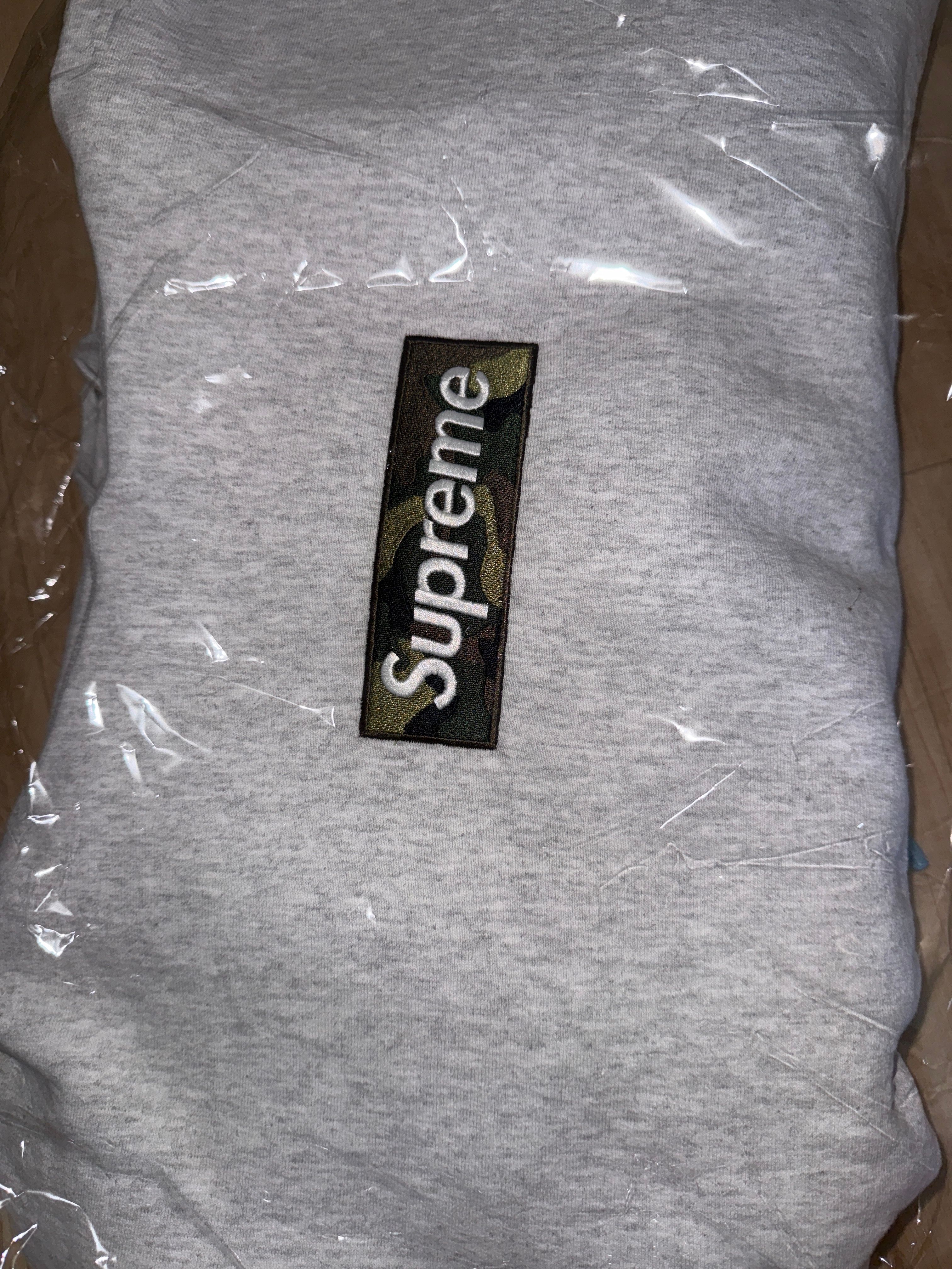 Supreme Box Logo Hooded Sweatshirt "Ash Grey" (23FW)