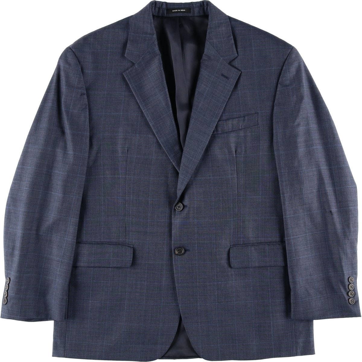 古着 ラルフローレン Ralph Lauren LAUREN ローレン チェック柄 ウールテーラードジャケット メンズL相当/eaa459678