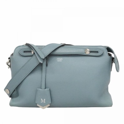 【6dd4357】フェンディ ハンドバッグ バイザウェイ レザー ブルー シルバー金具 2wayバッグ【中古】レディース