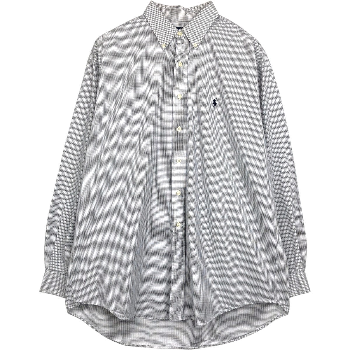古着 ラルフローレン Ralph Lauren BLAKE 長袖 ボタンダウンチェックシャツ メンズL相当/eaa659330