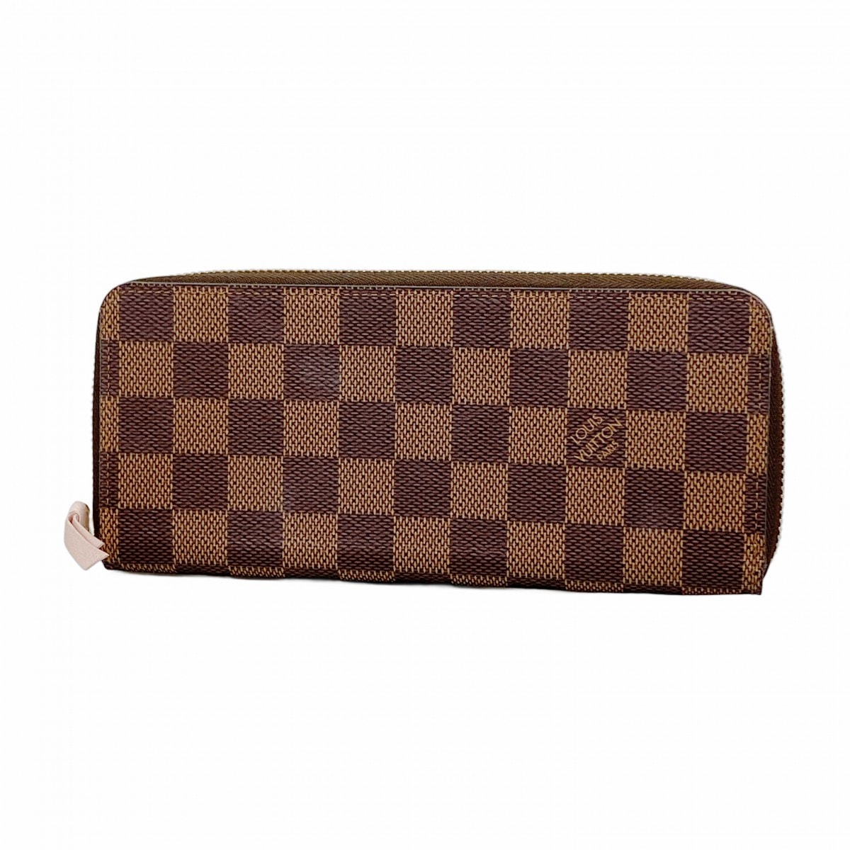 【6dd5496】ルイヴィトン 長財布 ダミエ ポルトフォイユクレマンス N41626 エベヌ/ローズバレリーヌ【中古】レディース