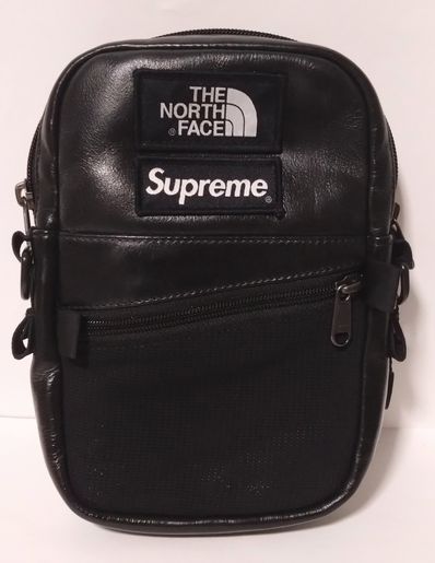 Supreme x The North Face Leather Shoulder Bag "Black"