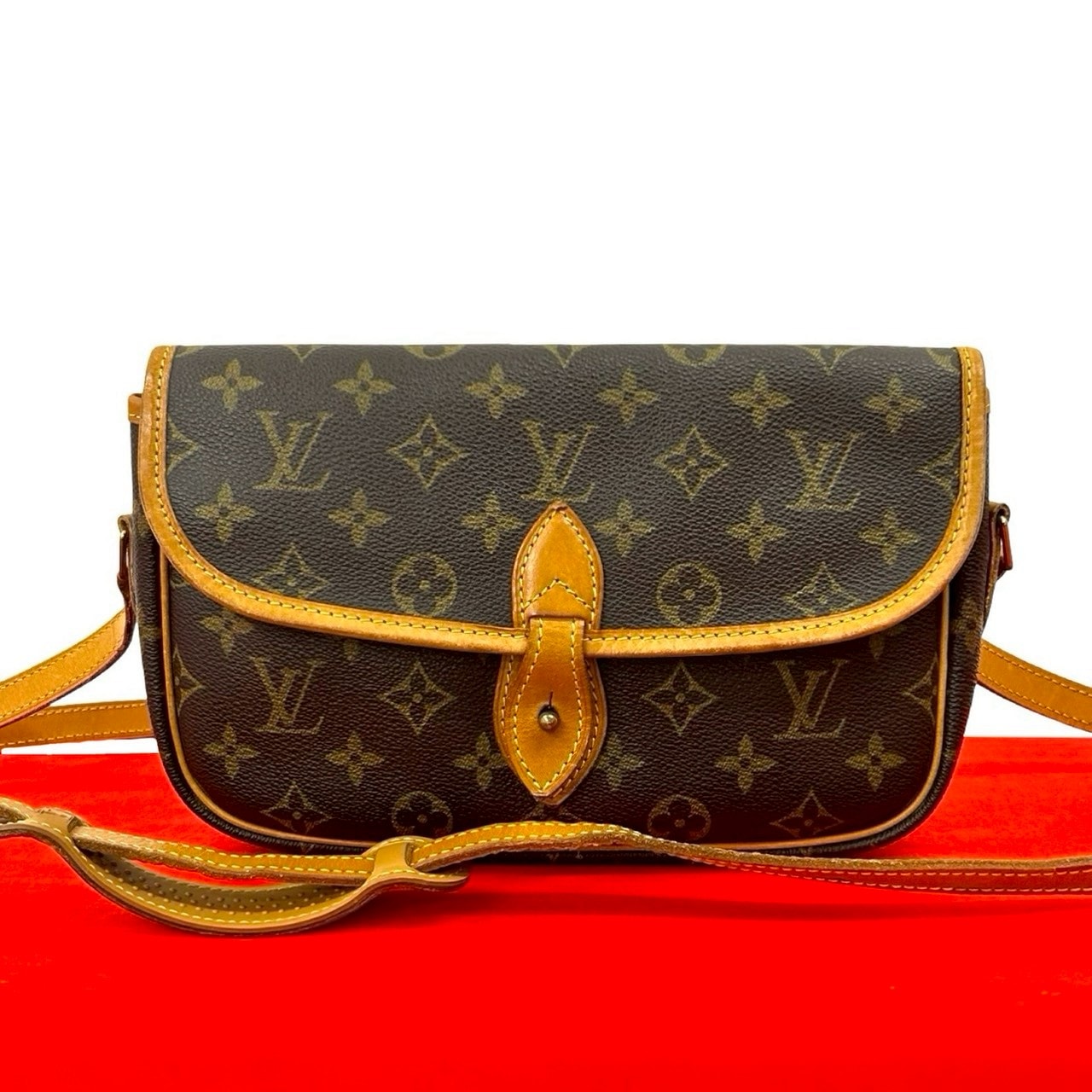 LOUIS VUITTON ルイヴィトン ベジシエール PM モノグラム レザー PVC ショルダーバッグ ブラウン
541-8