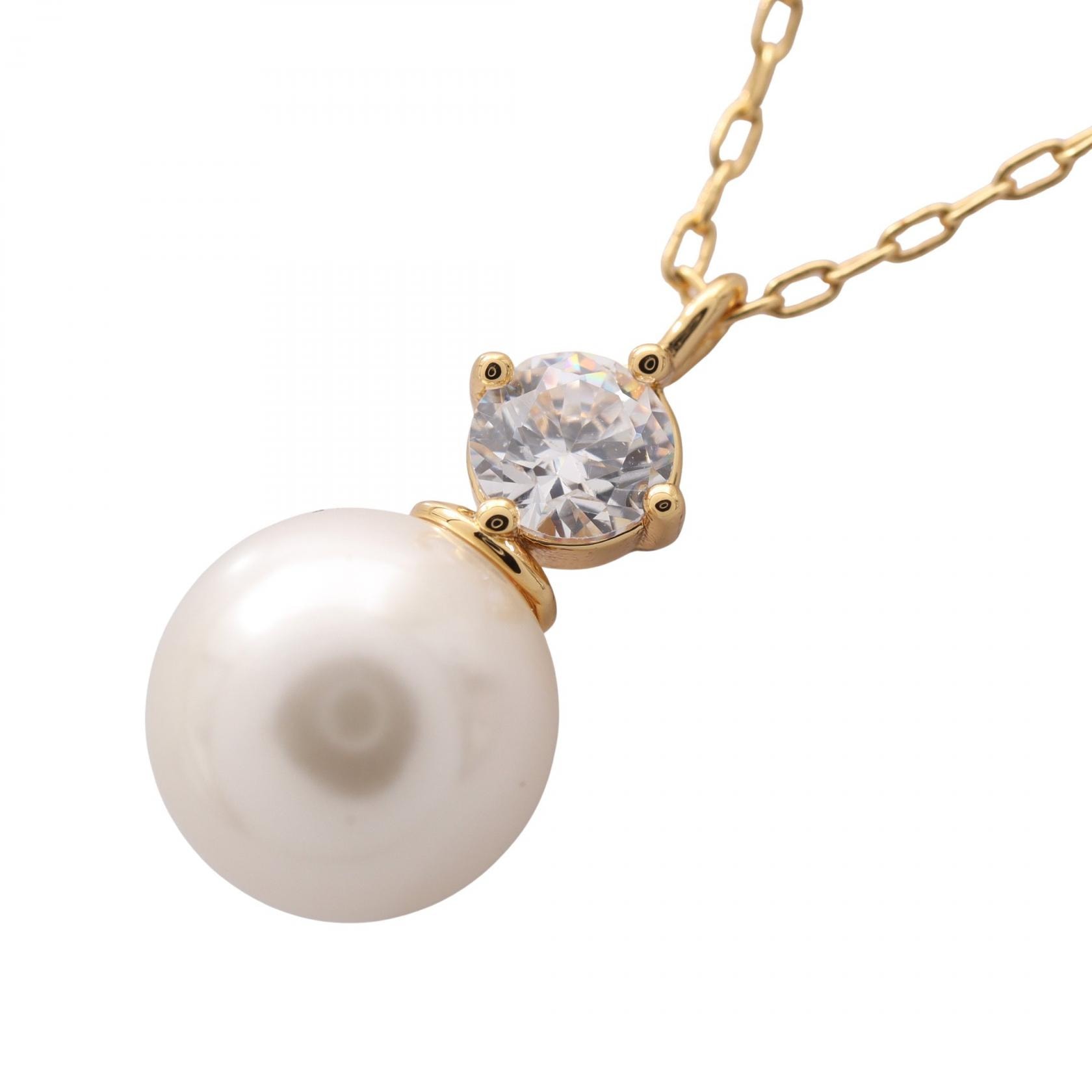 ケイトスペード Kate Spade パール オブ ウィズダム ネックレス ジュエリー GP(ゴールドメッキ) フェイクパール / ラインストーン レディース ゴールド系 / クリア系 / ホワイト系 O0RU3110143 【新品】