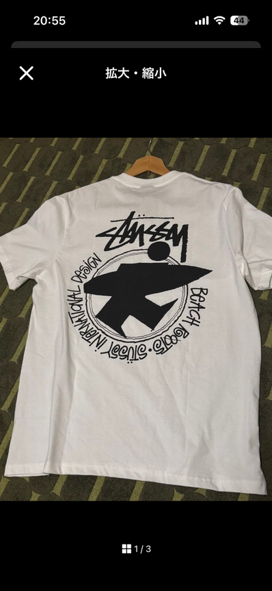 Stussy グラフィックプリント Tシャツ L ホワイト