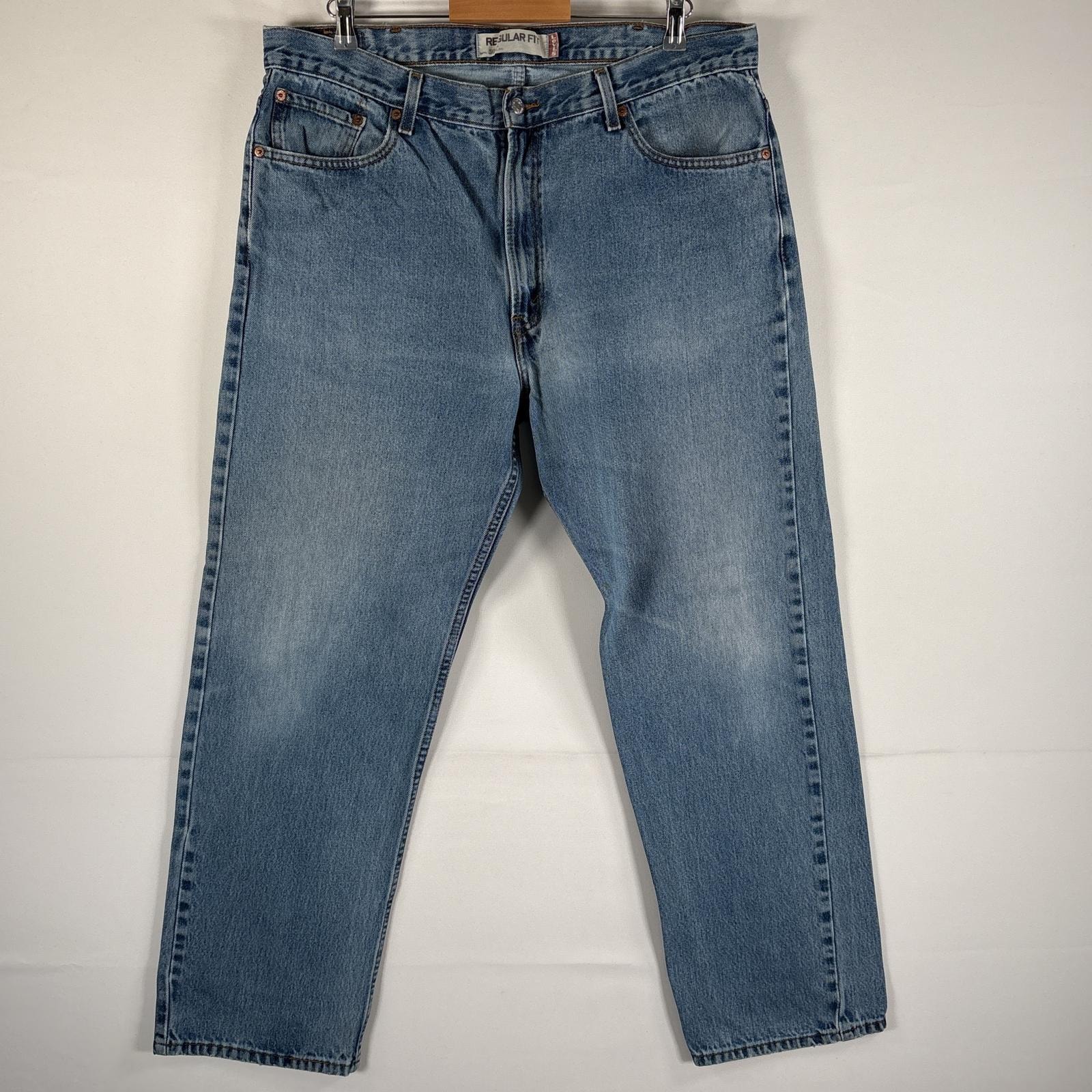 古着 リーバイス Levi's デニムパンツ 505 ブルーデニム ジーンズ ジーパン ストレート 大きいサイズ レギュラーフィット w40 L32  ブルー系 メンズ