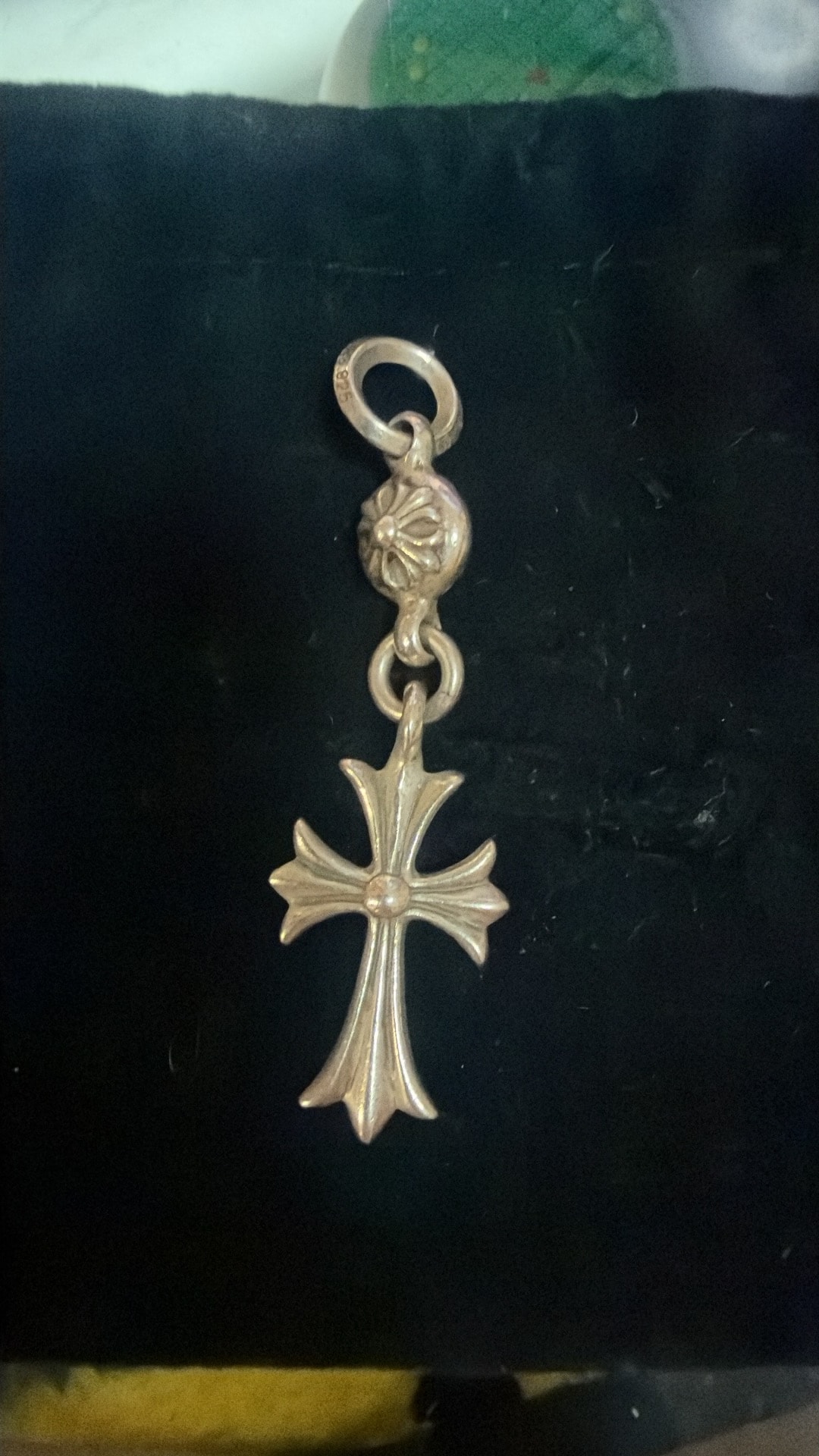 Chrome Hearts 1 Ball Tiny CH Cross Charm "Silver"