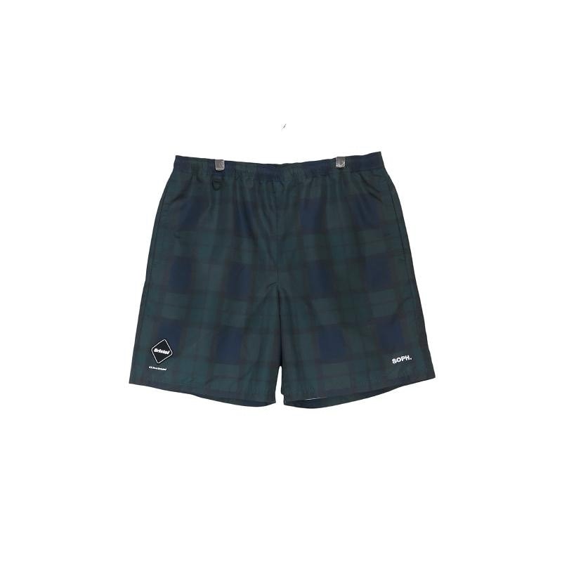 F.C.Real Bristol Plaid Practice Shorts "Navy"