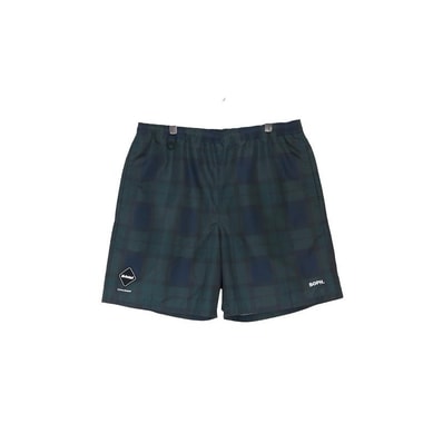 F.C.Real Bristol Plaid Practice Shorts "Navy"