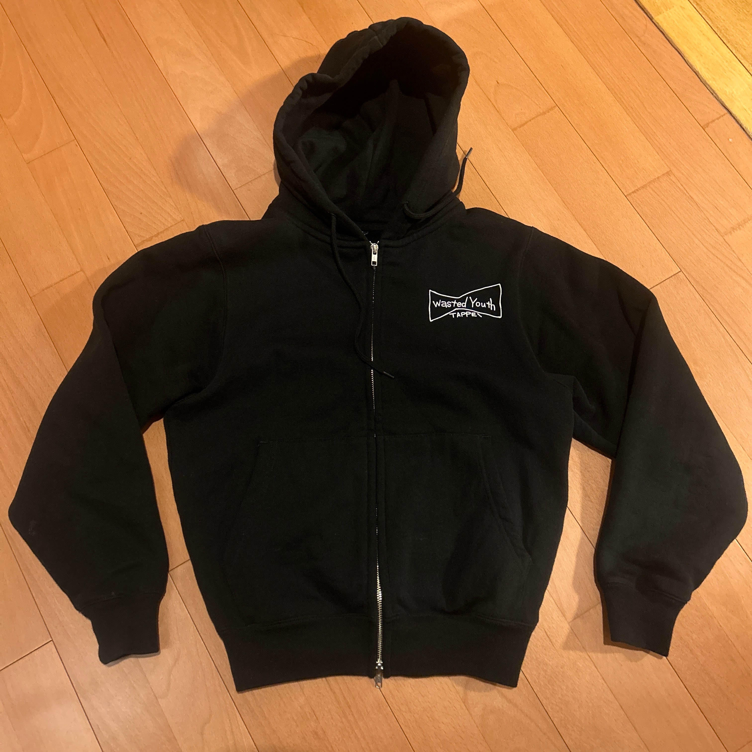 Wasted Youth x Tappei Zip Sweat Hoodie "Black"