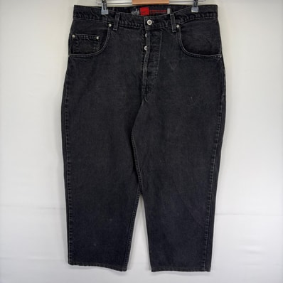 古着 90's/90年代 リーバイス Levi's USA製 デニム パンツ シルバータブ バギー ボタンフライ w38 L32 ブラック系 メンズ