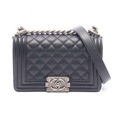 シャネル CHANEL ボーイシャネル スモール ショルダーバッグ バッグ キャビアスキン(グレインドカーフ) レディース ブラック系 A67085 【中古】