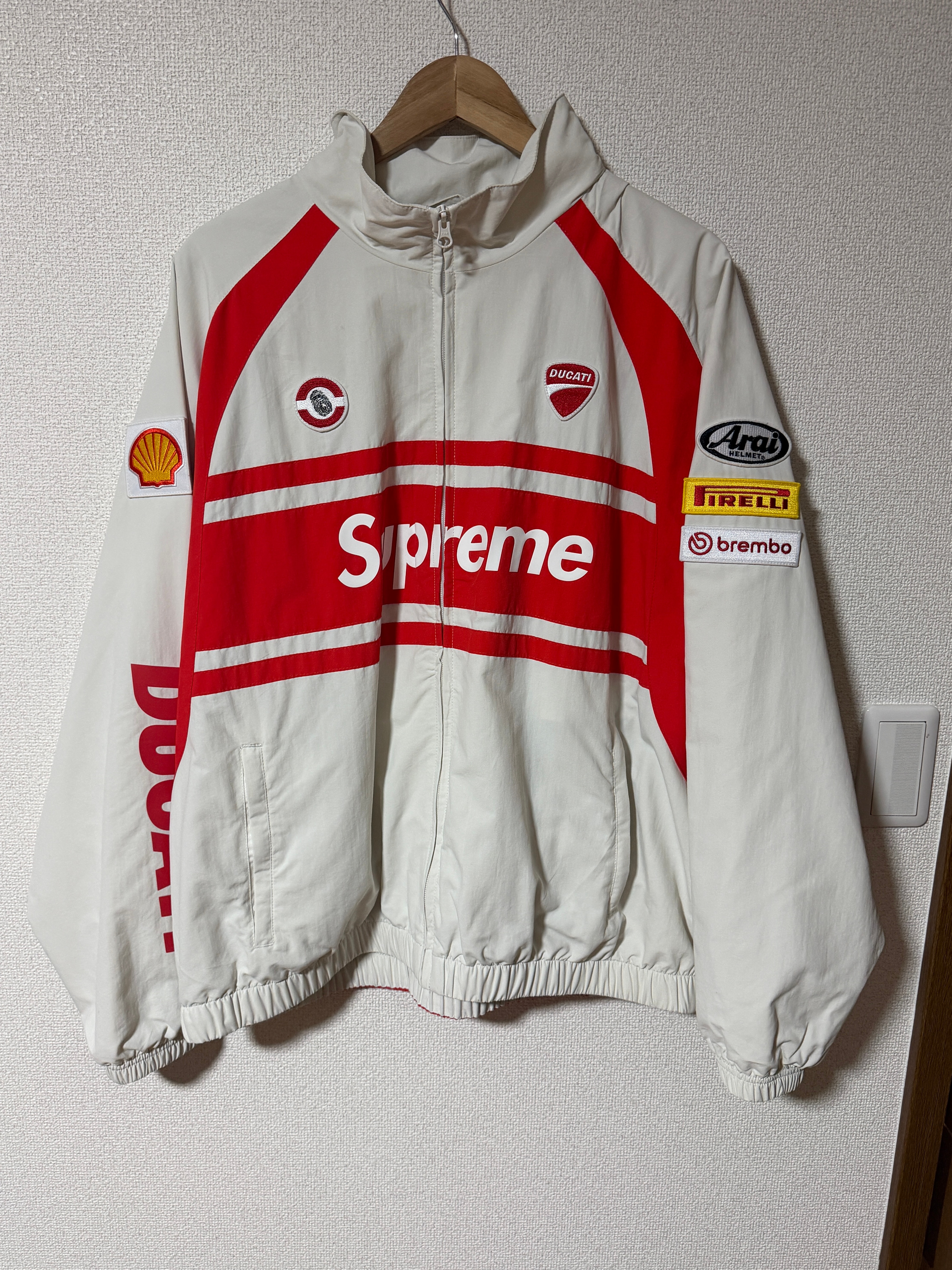 Supreme x Ducati Track Jacket "Light Grey"