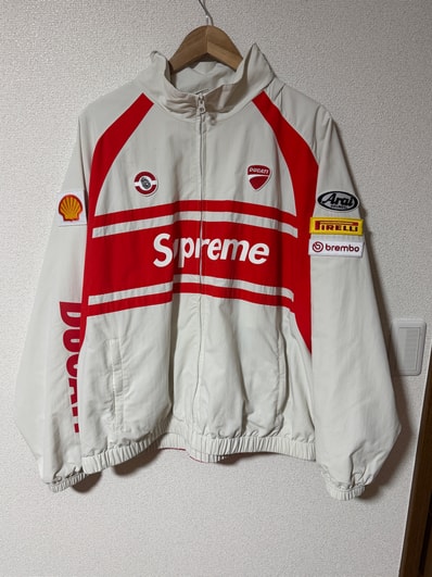 Supreme x Ducati Track Jacket "Light Grey"