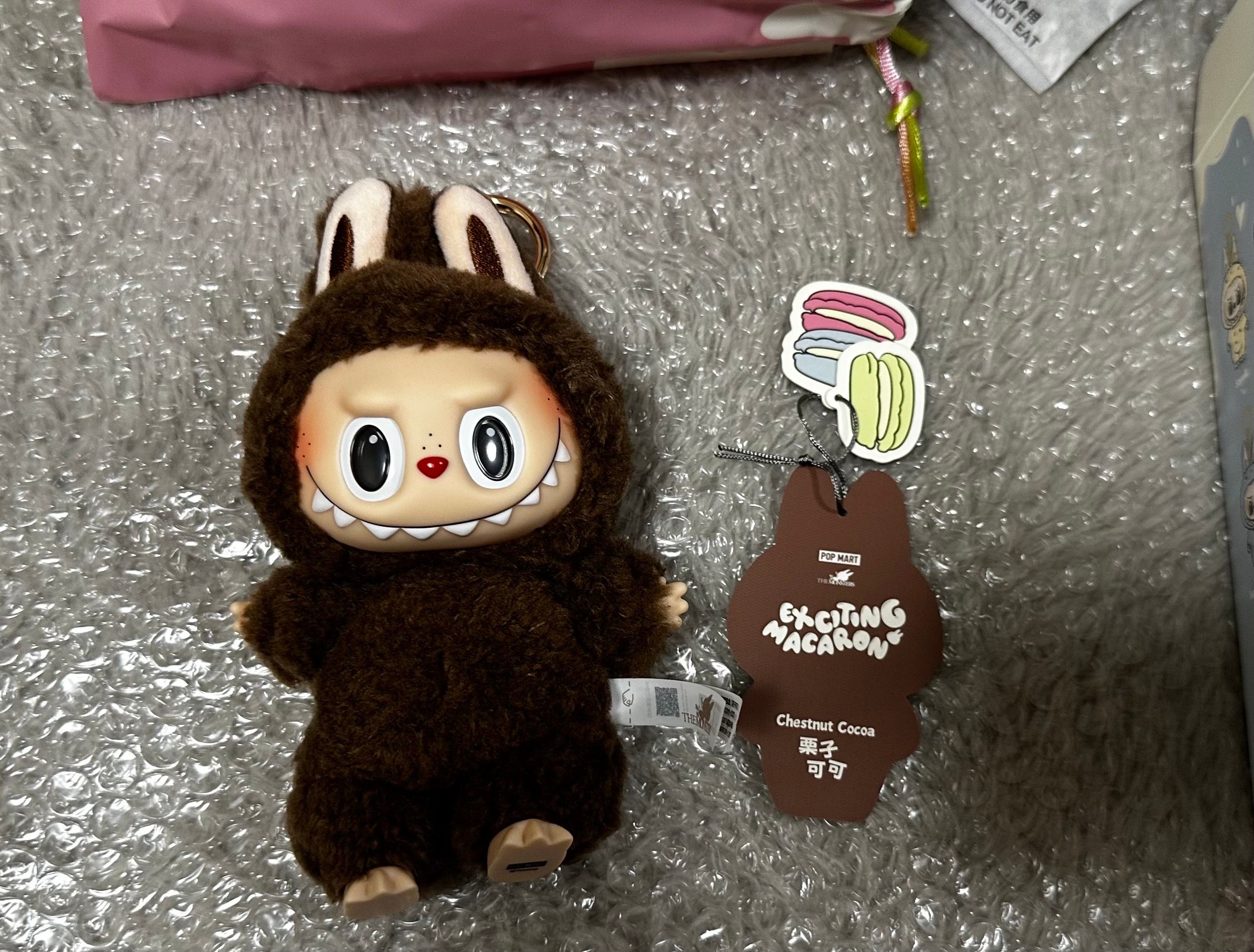 POP MART THE MONSTERS (LABUBU) Exciting Macaron Plush Series CHESTNUT COCOA (Secret)