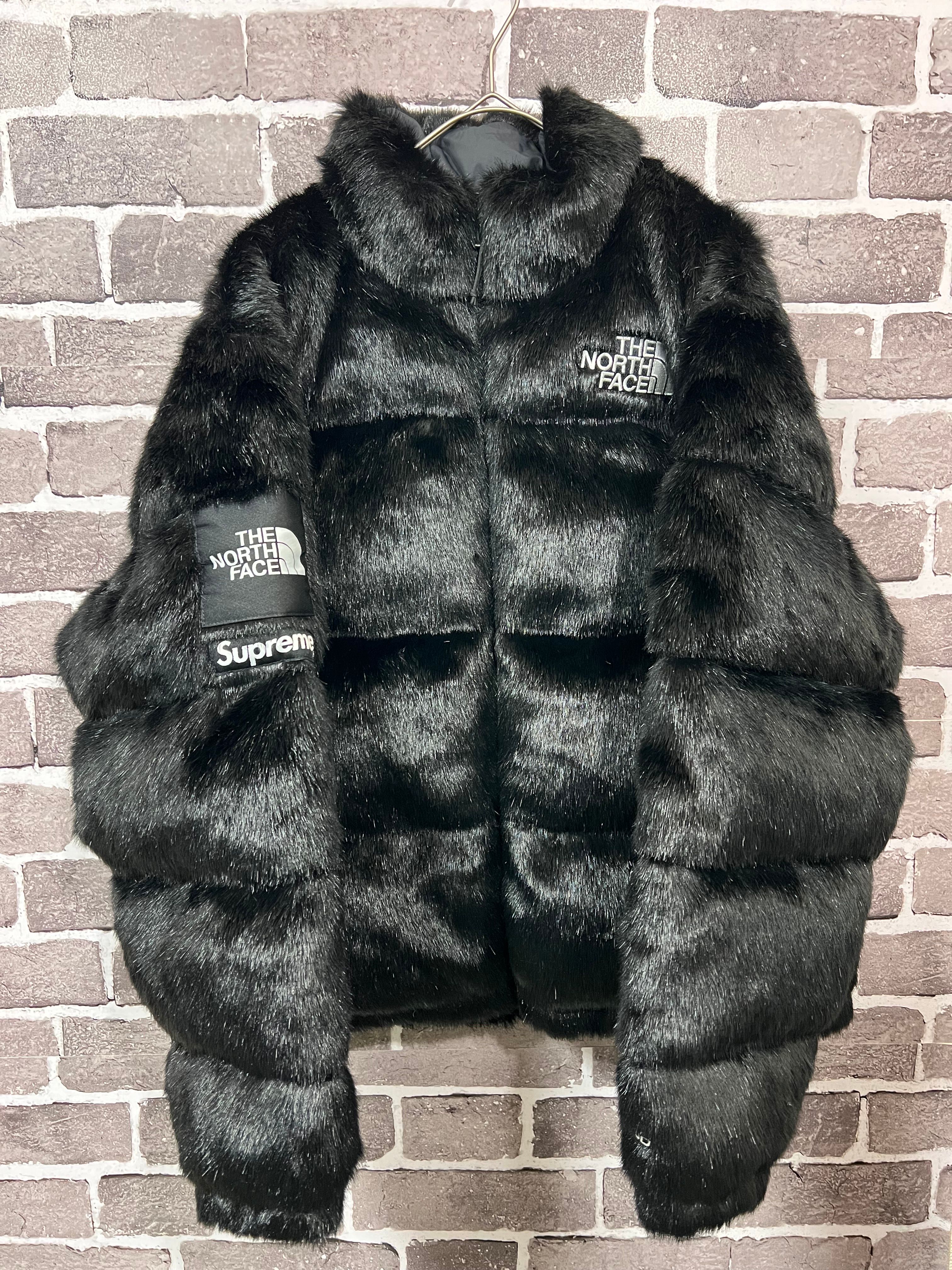 Supreme x The North Face Faux Fur Nuptse Jacket "Black"