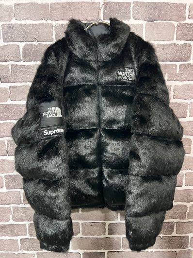 Supreme x The North Face Faux Fur Nuptse Jacket "Black"