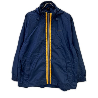ナイキ 90s ネイビー×イエロー ナイロンジャケット
