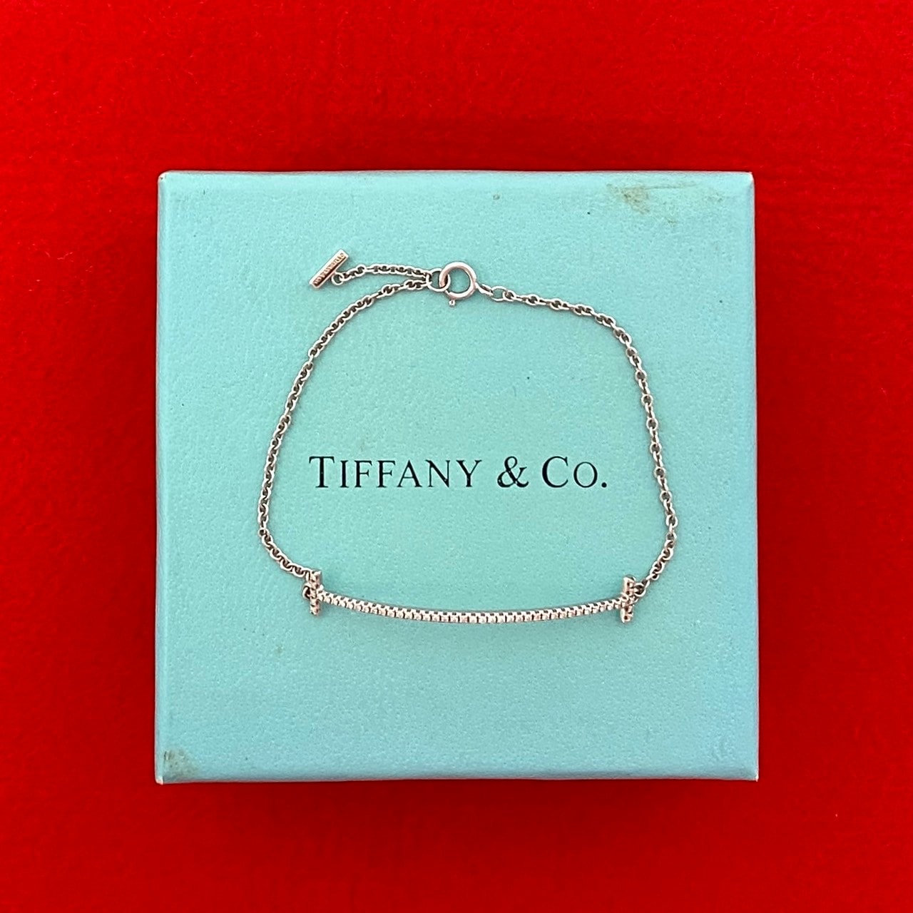 TIFFANY&Co. ティファニー Tスマイル ブレスレット K18ホワイトゴールド ダイヤモンド ブレスレット シルバー
 37640