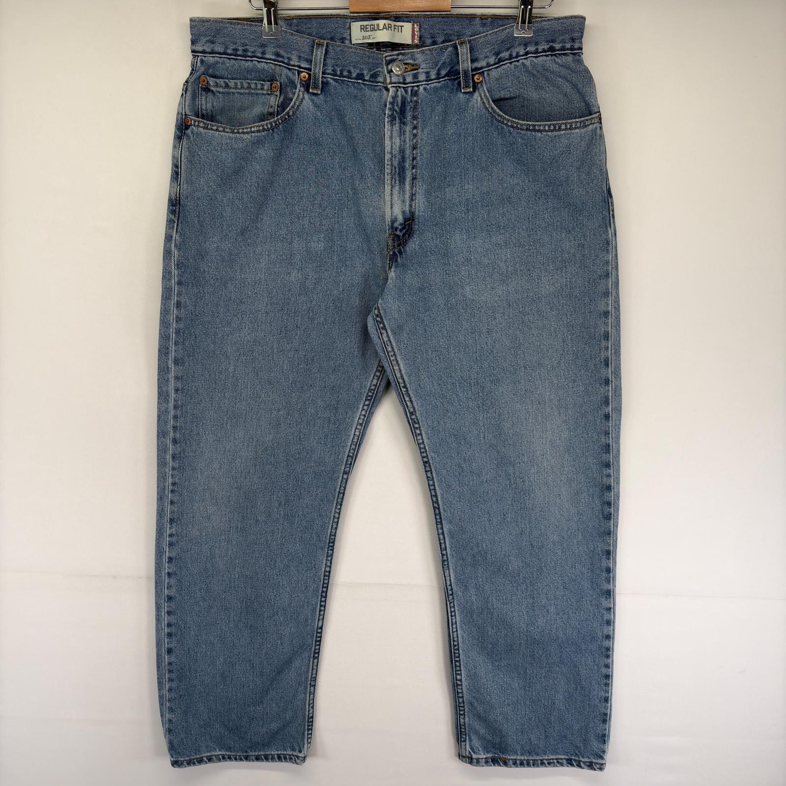 古着 リーバイス Levi's デニム パンツ 505 大きいサイズ ジーパン ジーンズ ジップ 5ポケ ストレート w38 L30  ブルー系 メンズ
