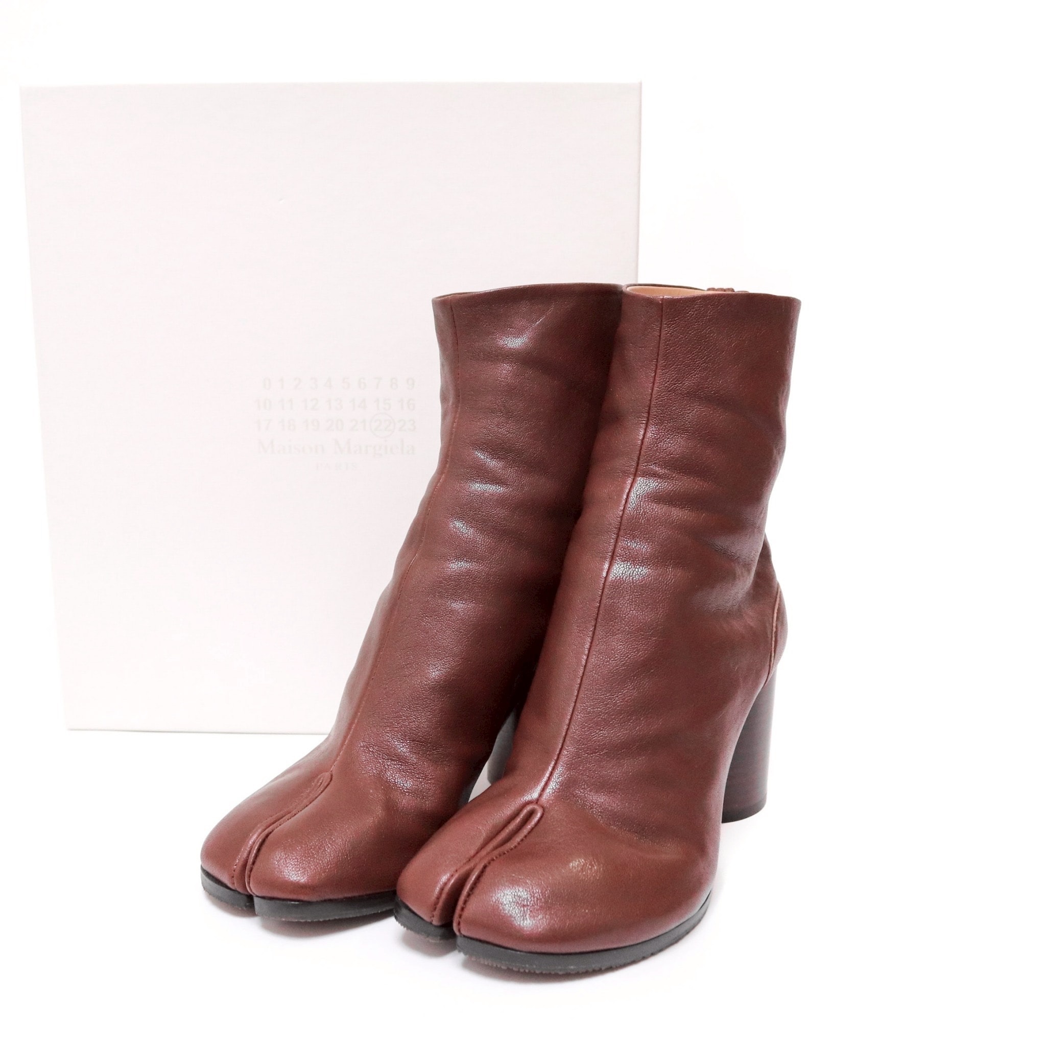 【メゾンマルジェラ】 タビブーツ　ヒール　ブラウン　茶色　 36　サボサンダル ブラウン（茶色）系 Maison Margiela Tabi(メゾン マルジェラ タビ