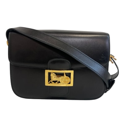 セリーヌ CELINE ショルダーバッグ 馬車金具 ブラック