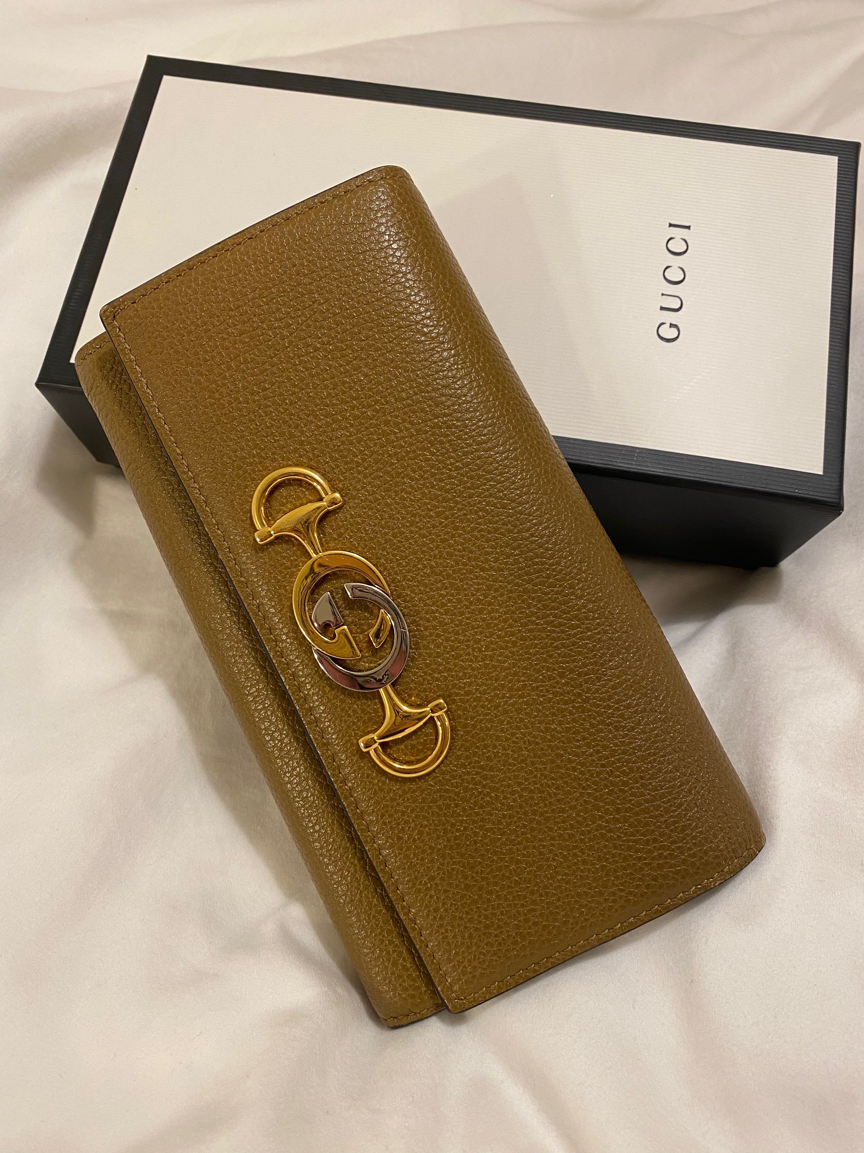 GUCCI Zumi Continental Wallet "Brown"