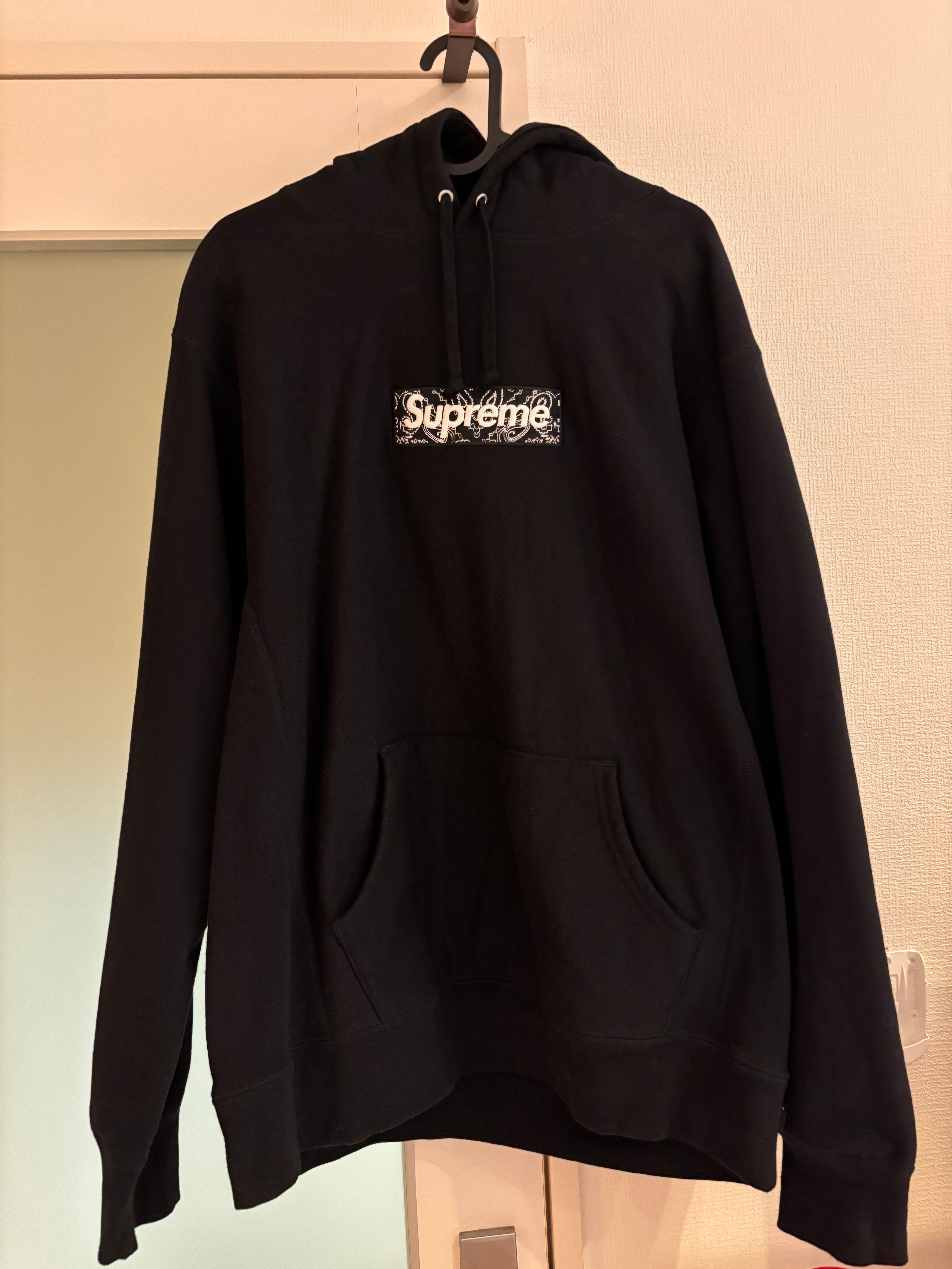 Supreme Bandana Box Logo Hooded Sweatshirt "Black"