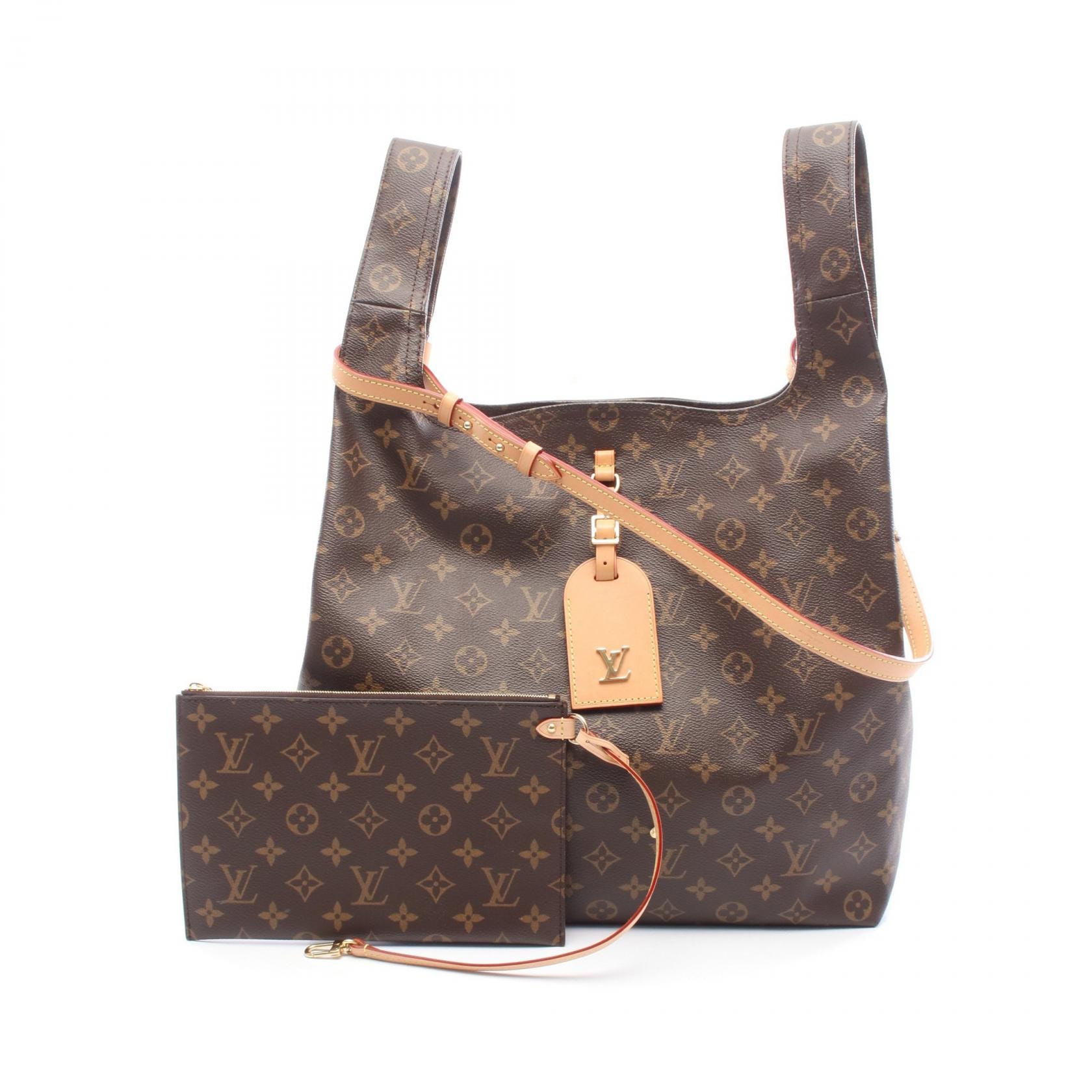 ルイ・ヴィトン LOUIS VUITTON アトランティスGM ハンドバッグ バッグ PVCコーティングキャンバス レザー モノグラム レディース ブラウン系 M46817 【中古】