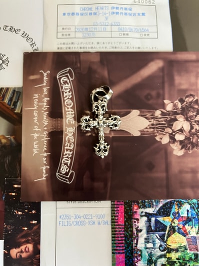 Chrome Hearts Filigree Cross Pendant XS with Plain Bail "Silver"