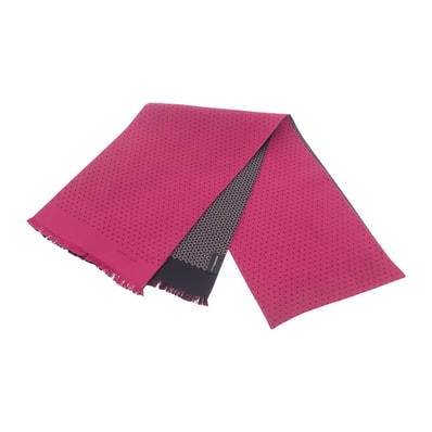 エルメス HERMES ポルカドット スカーフ ピンク【中古】【ABランク】