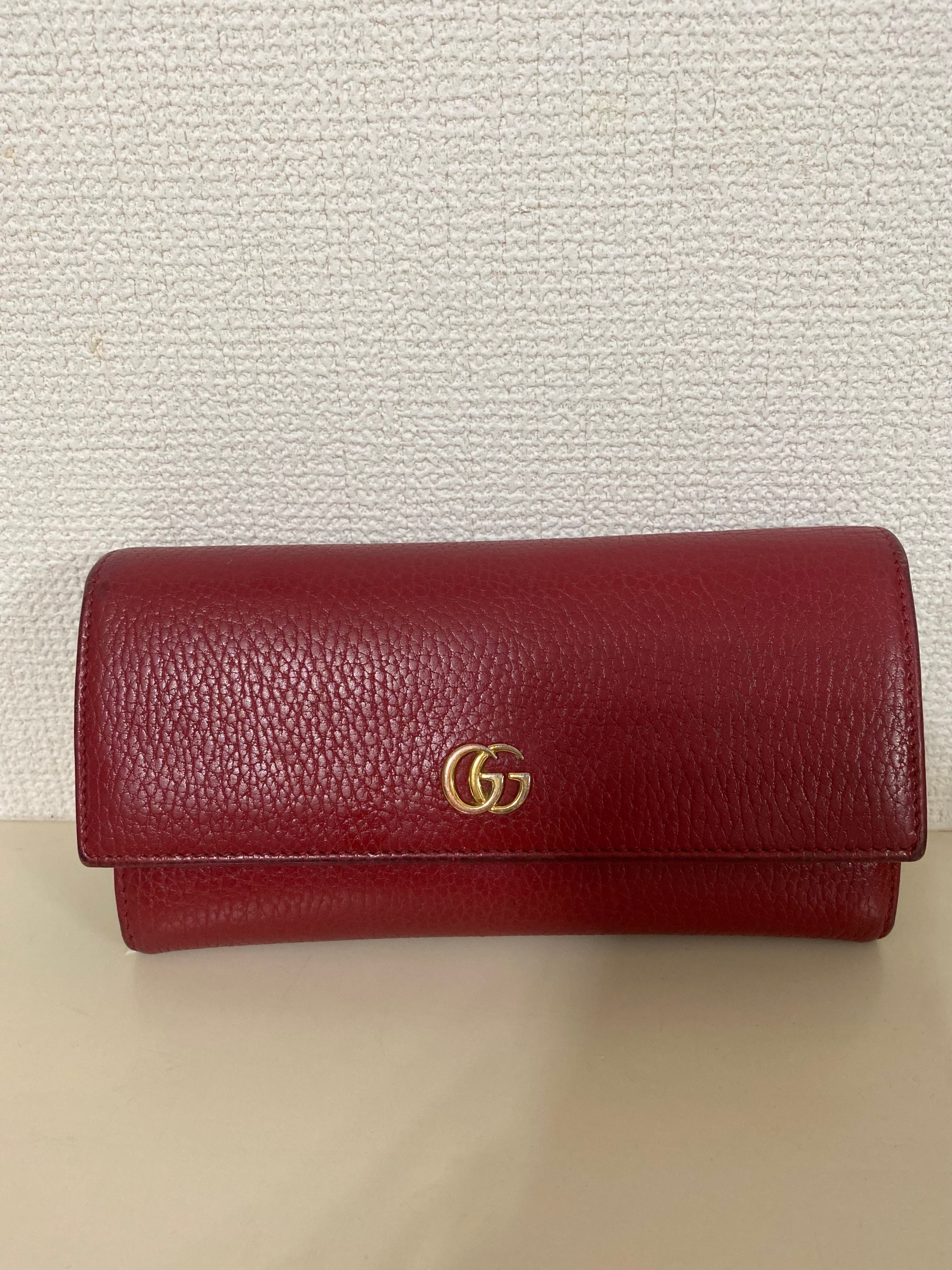 GUCCI GG Marmont Continental Wallet "Light Grey/Light Pink"