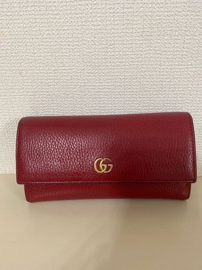 GUCCI GG Marmont Continental Wallet "Light Grey/Light Pink"