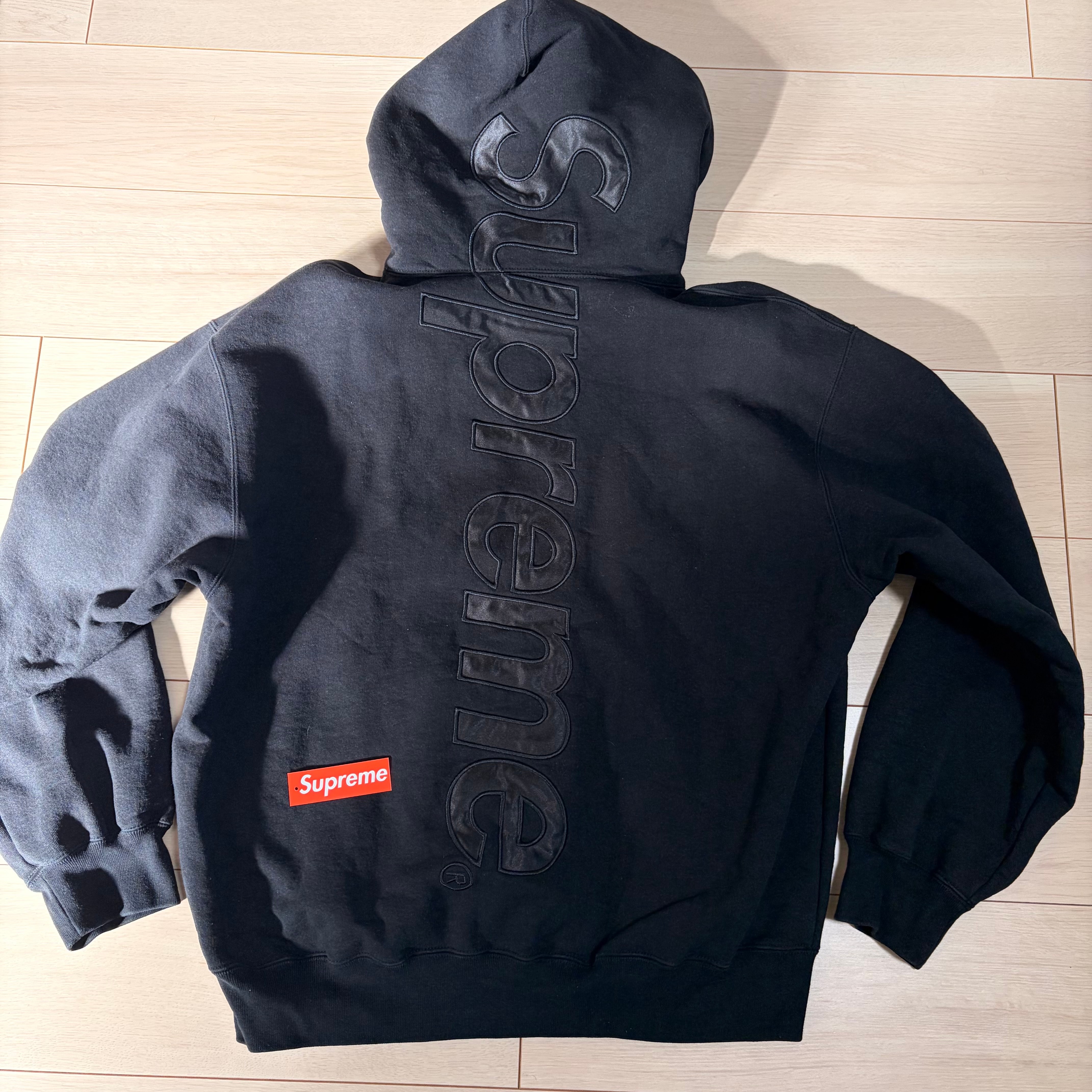 Supreme Satin Applique Hooded Sweatshirt 
