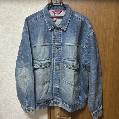 Supreme Distressed Selvedge Trucker Jacket "Washed Indigo"