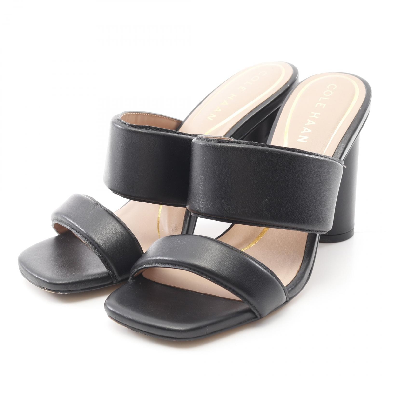 コールハーン COLE HAAN REINA 2 BAND SANDAL サンダル 靴 レザー レディース ブラック系 【中古】