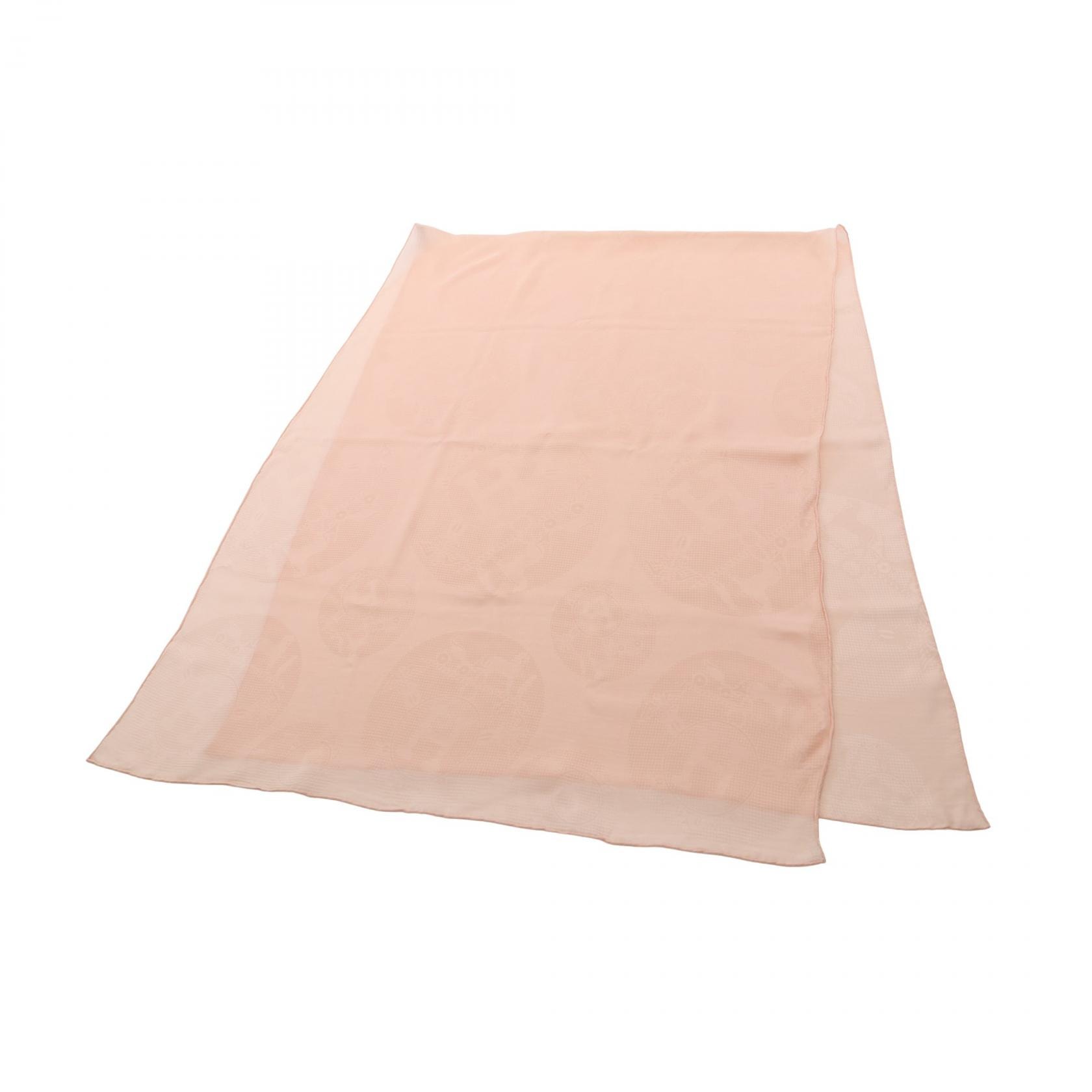 エルメス HERMES ニューリブリス シフォン ストール 衣料品 シルク シルク ピンク レディース ピンク系 【中古】